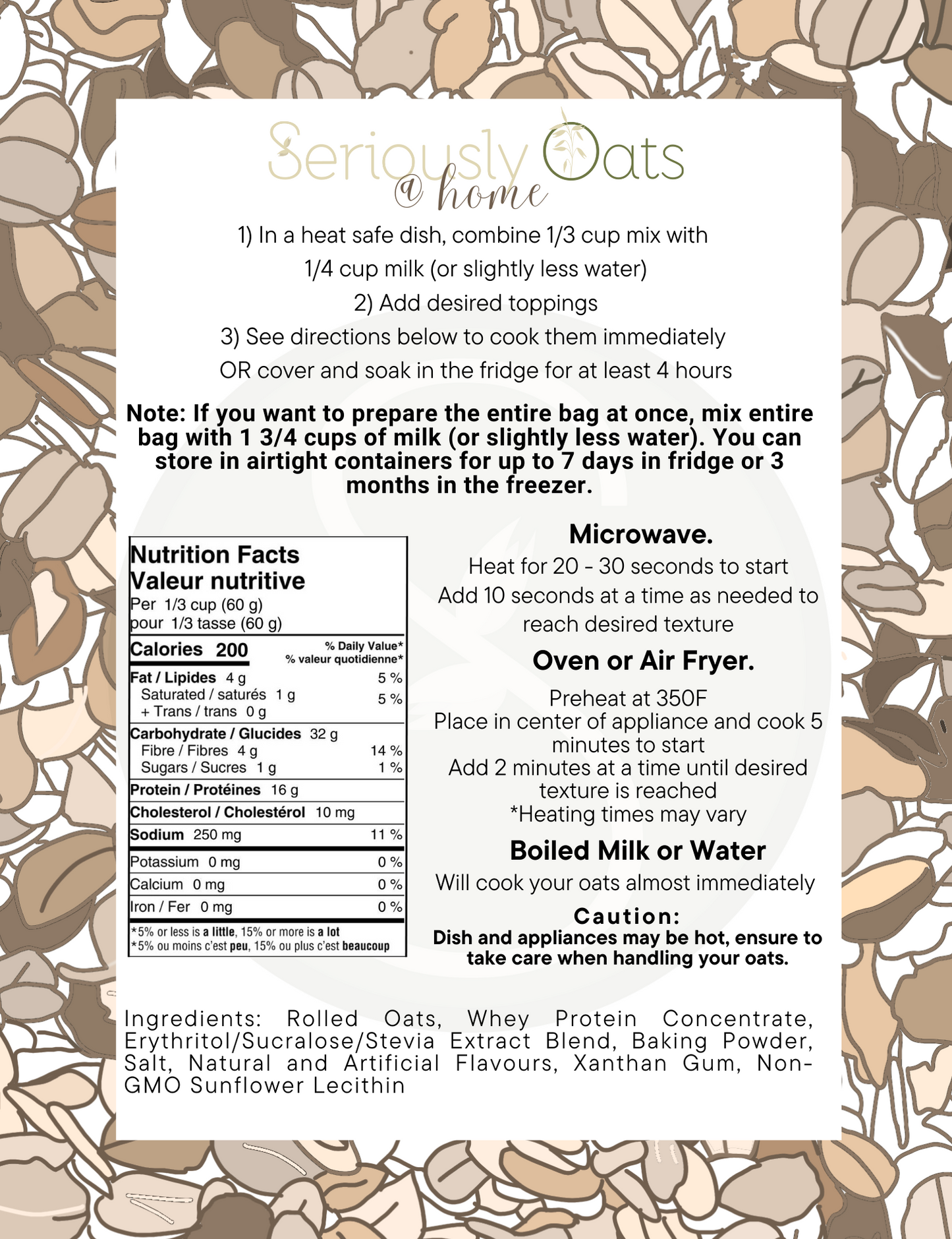 Seriously Oats Original Mixes