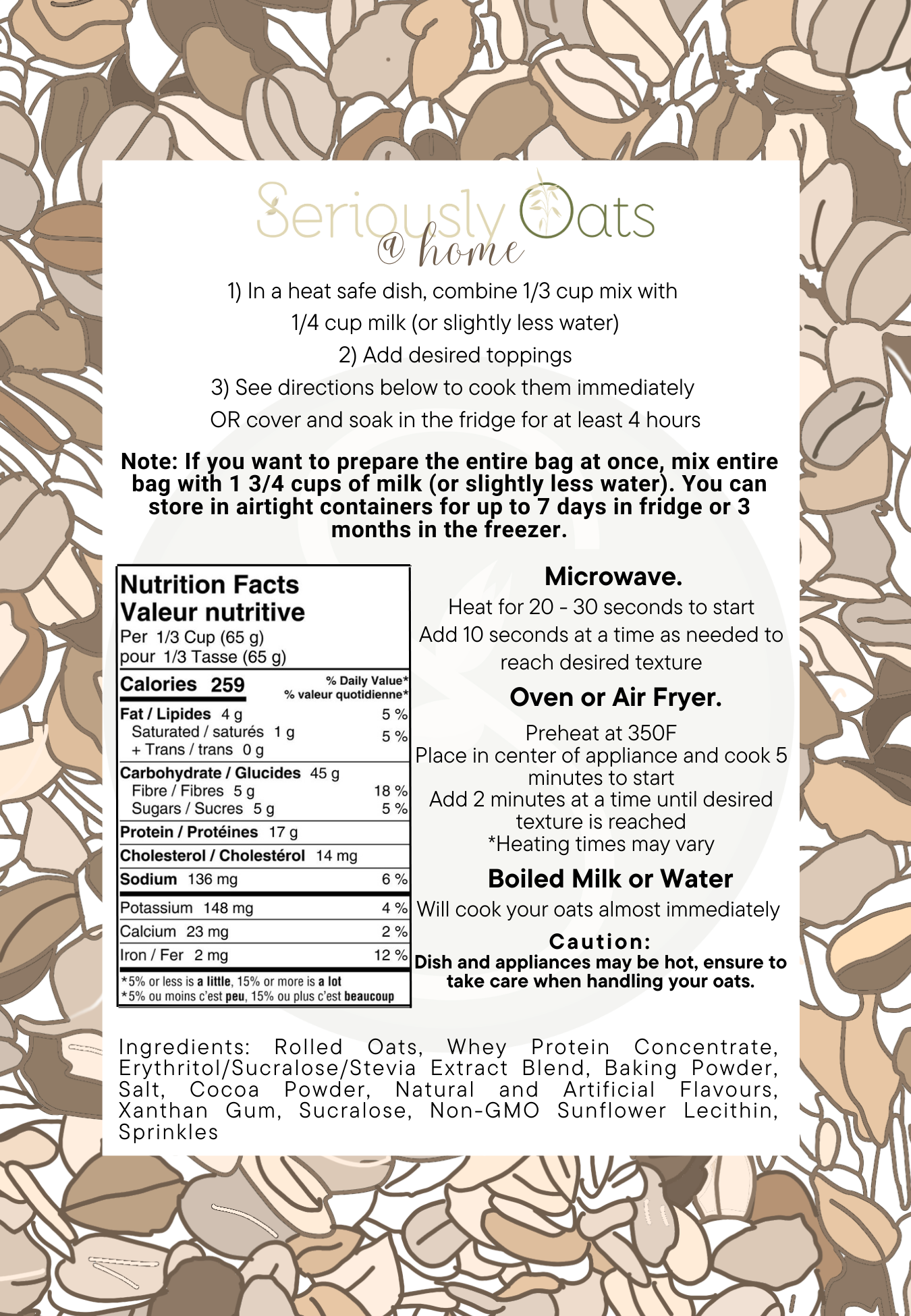 Seriously Oats Specialty Mixes