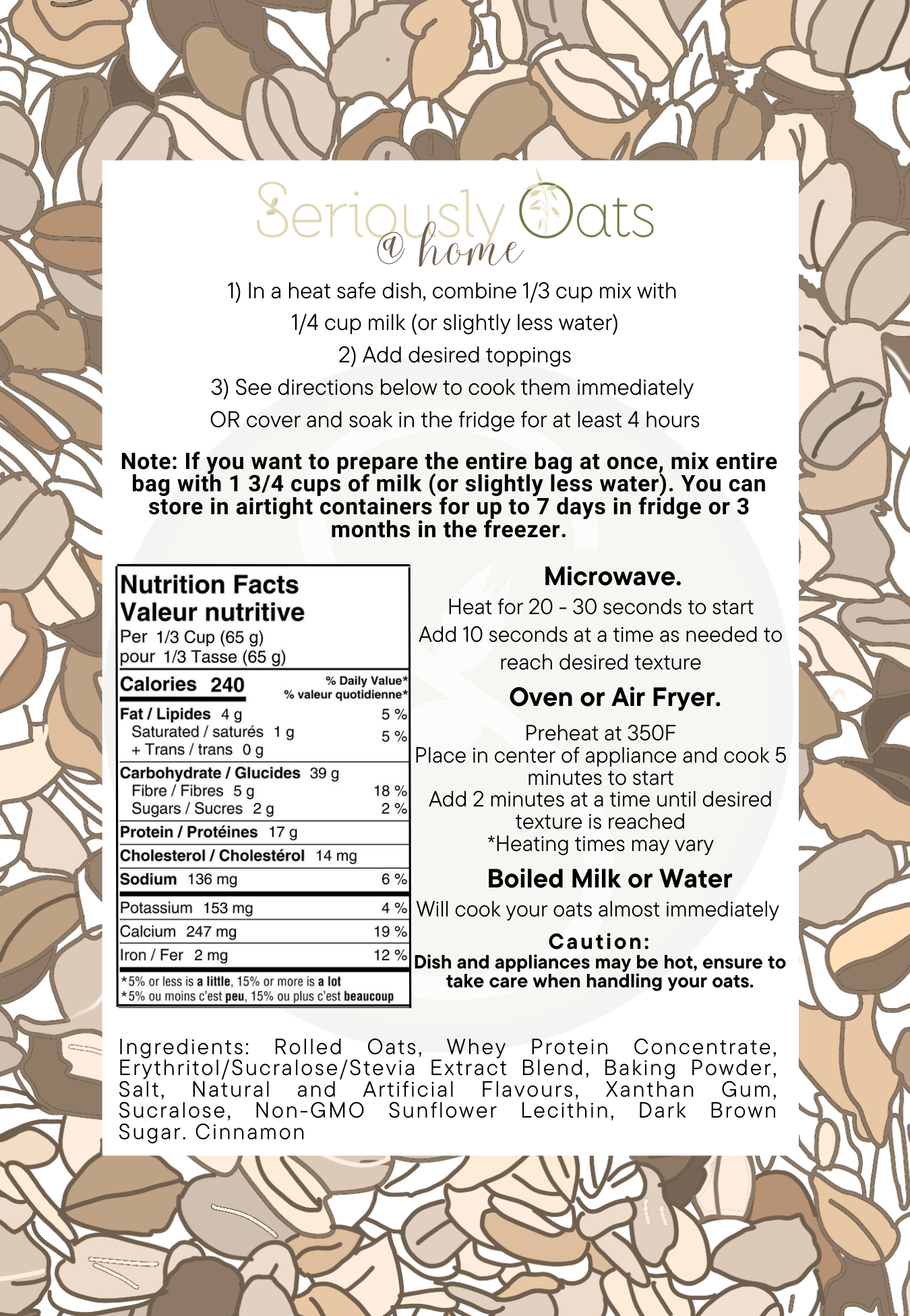 Seriously Oats Specialty Mixes