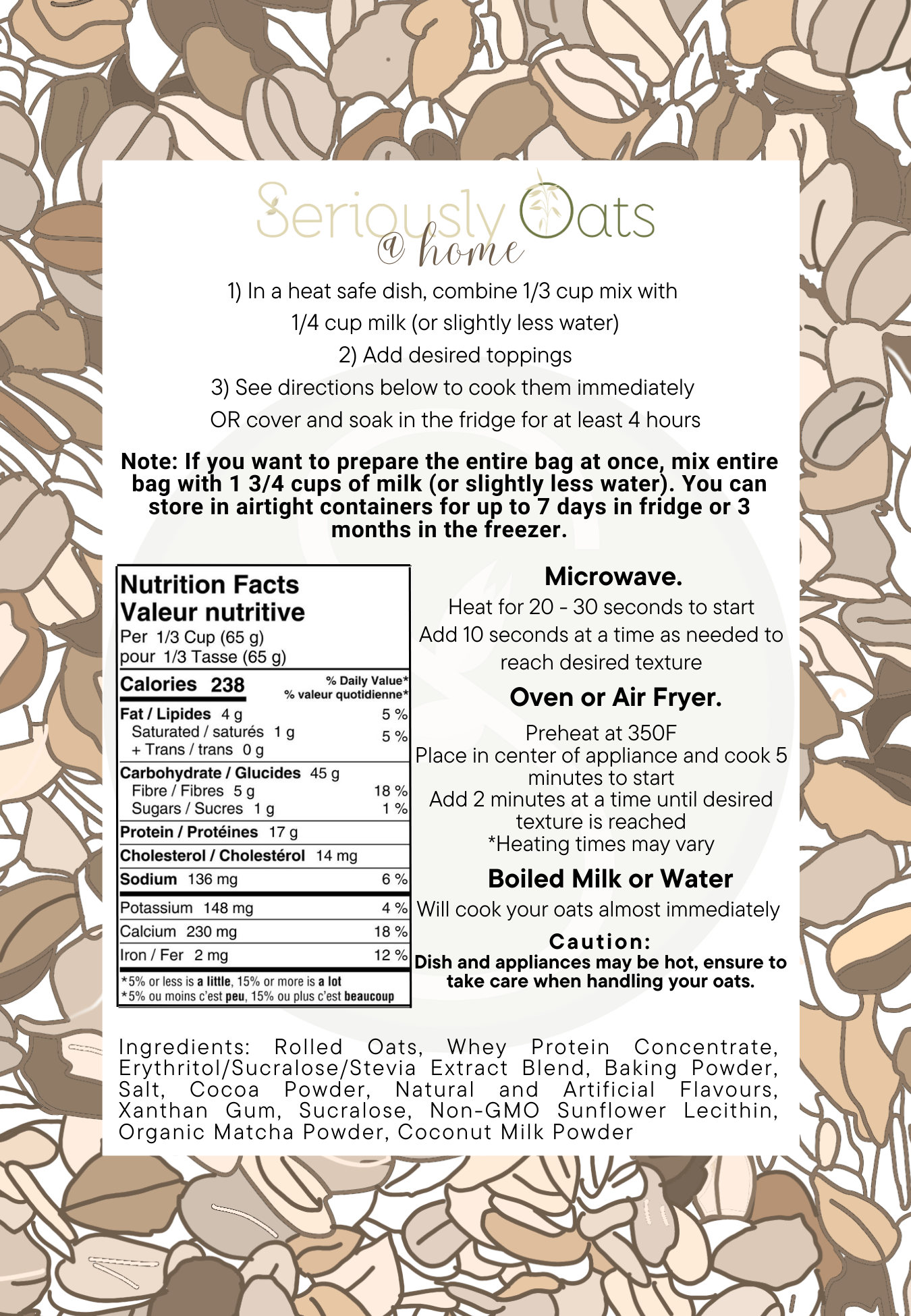 Seriously Oats Specialty Mixes