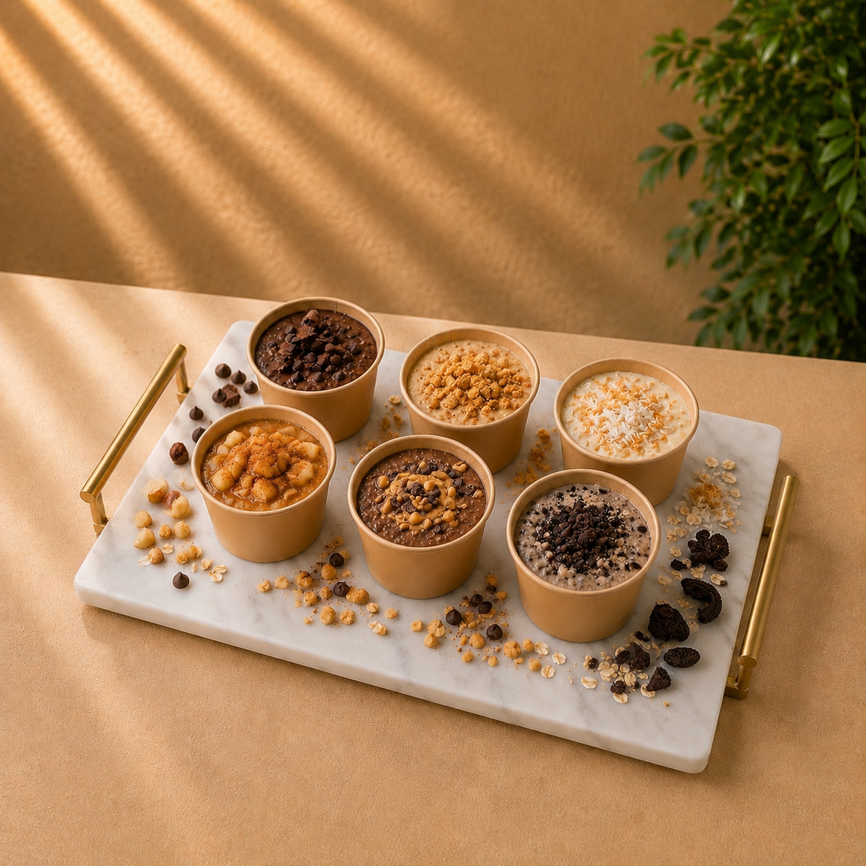 Coupes de petit-déjeuner végétaliennes
